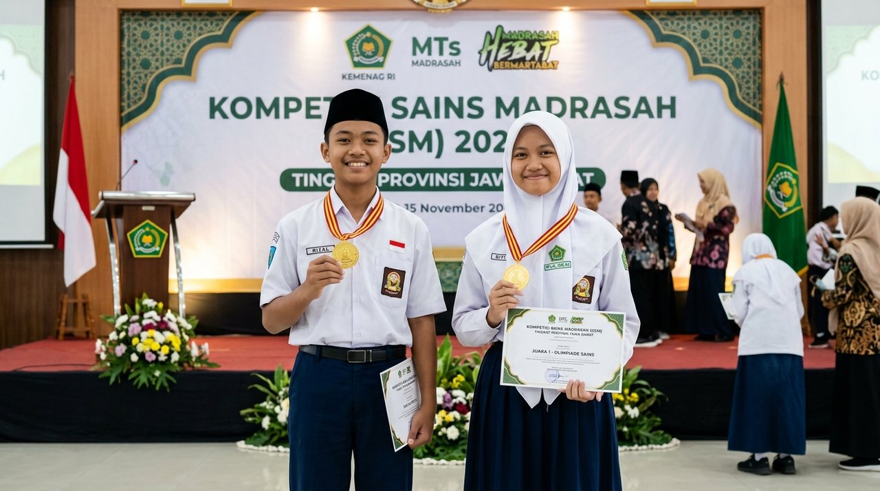 Kafilah MTs Himmatul Ummah Borong 4 Medali Emas di KSM Tingkat Kabupaten Kampar