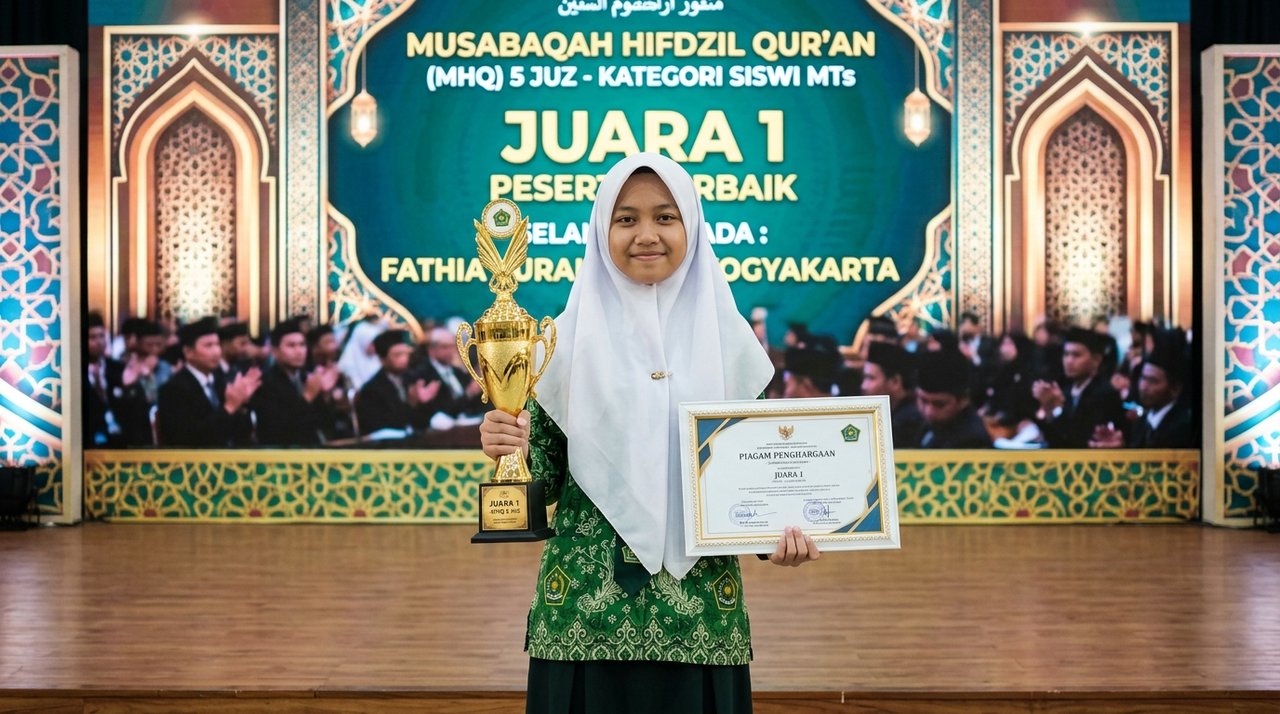 Siswi MTs Himmatul Ummah Raih Juara 1 MHQ 5 Juz Putri Se-Provinsi Riau